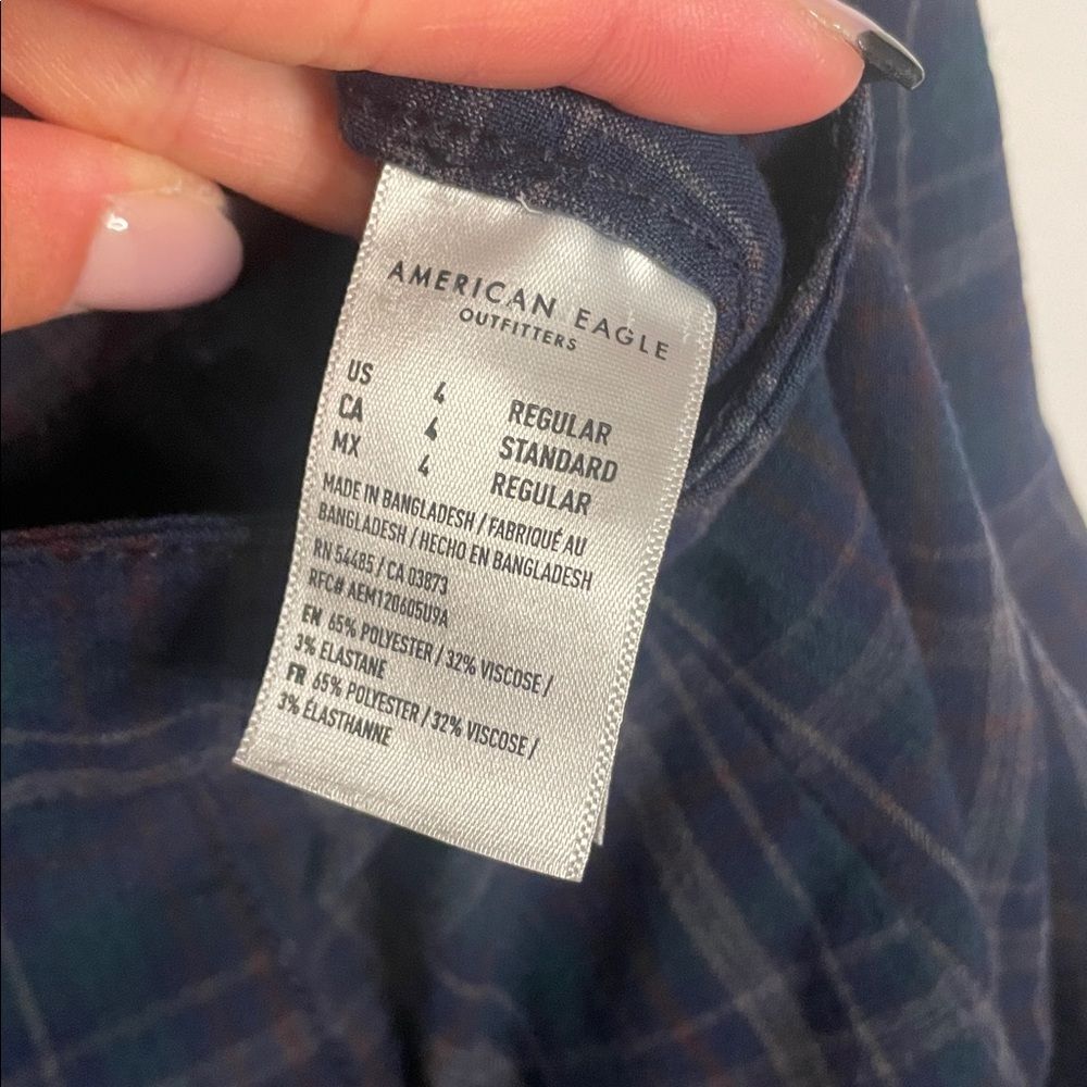American Eagle Highest Rise Pleated Plaid School Girl Skirt Size 4 - Picture 4 of 4